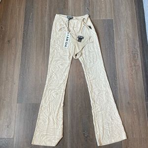 I am Gia tan cream amina pants small swirl